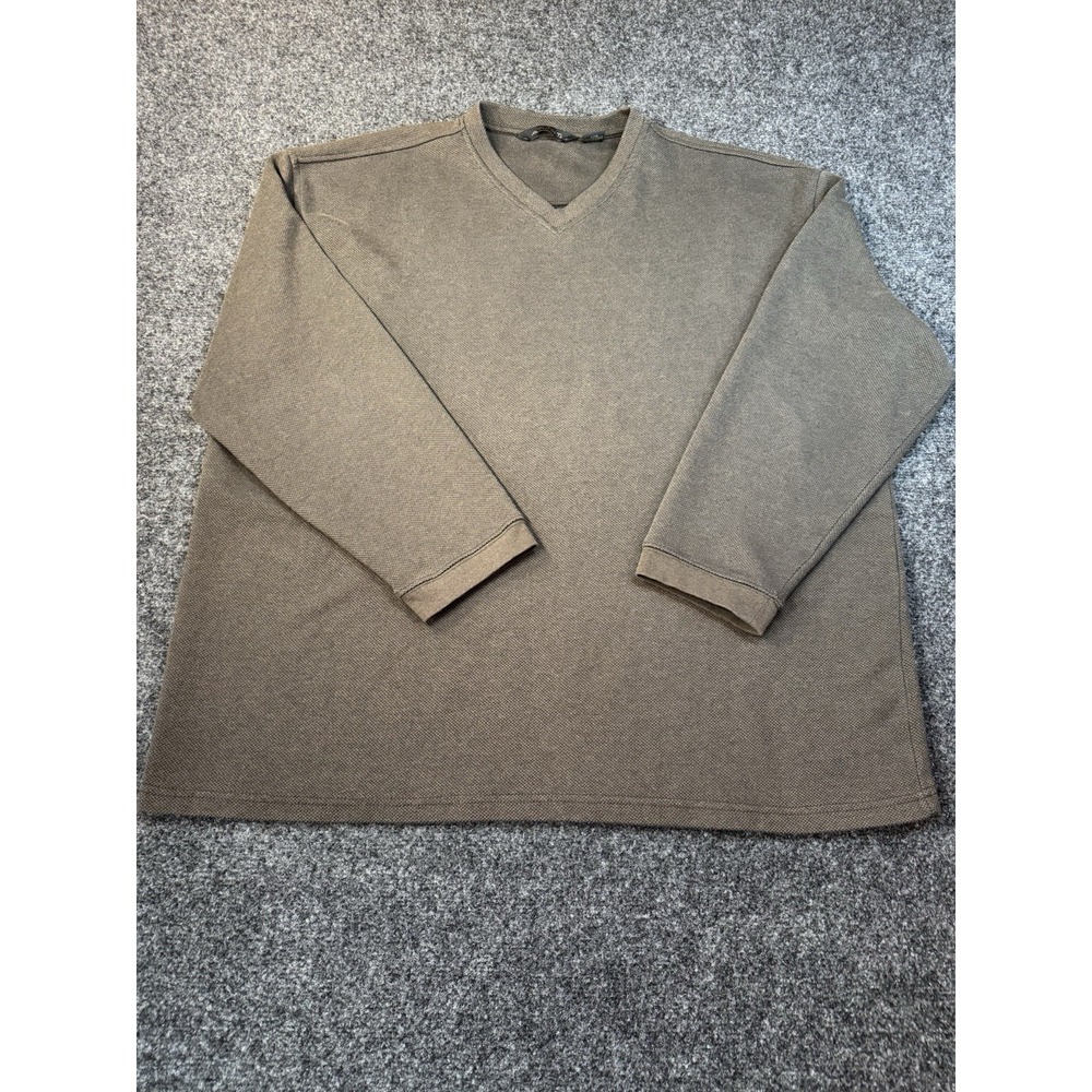 AXIST Men's Brown V-Neck Long Sleeve Sweater Size XXL
